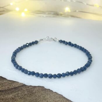 Sapphire bead bracelet
