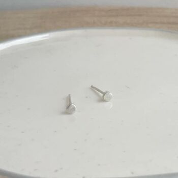 Dainty little round stud earrings