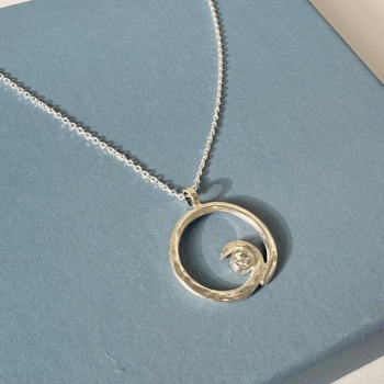 Sterling Silver Diamond Necklace