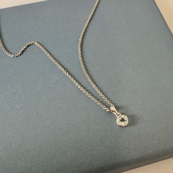 Sterling Silver Aquamarine Necklace