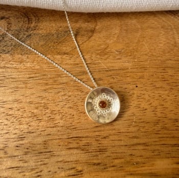 Citrine Sterling Silver and 9ct Yellow Gold Necklace