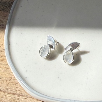 Moonstone stud earrings