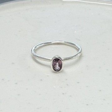 Pink Tourmaline Sterling Silver Ring