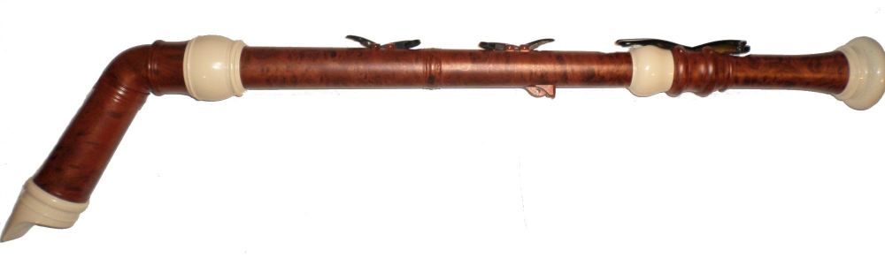 Bass Recorder - Plastic, Stained Boxwood/Ivory effect