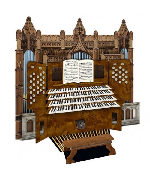 3d Greetings card - Church Organ