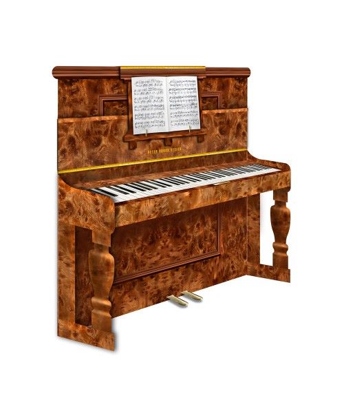 3d Greetings card - Upright Piano