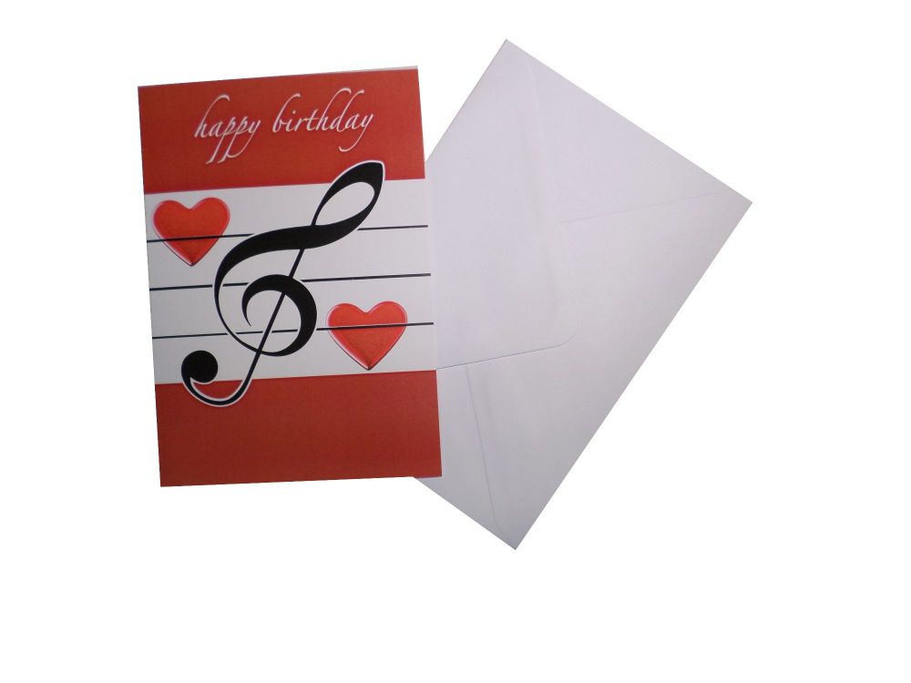 Greetings card - Happy Birthday, Red