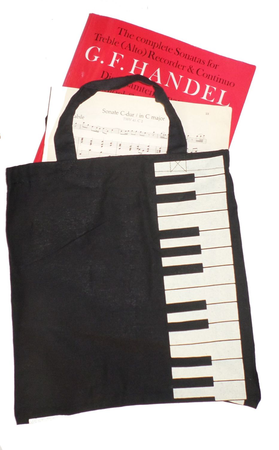 Cotton Bag - Keyboard. Perfect for Sheet Music!