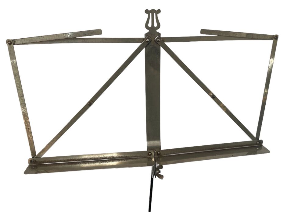 Music Stand, Silver Colour, fair condition- Pre-owned