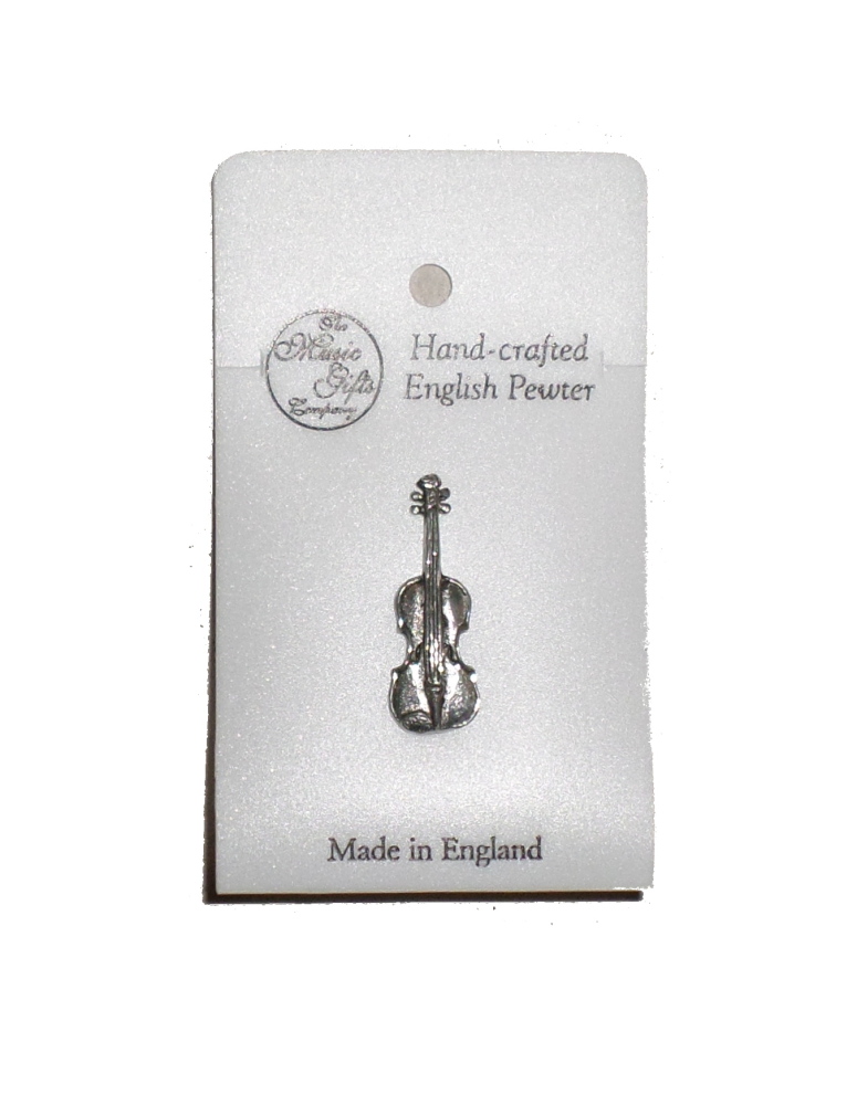 Pewter pin badge - Violin