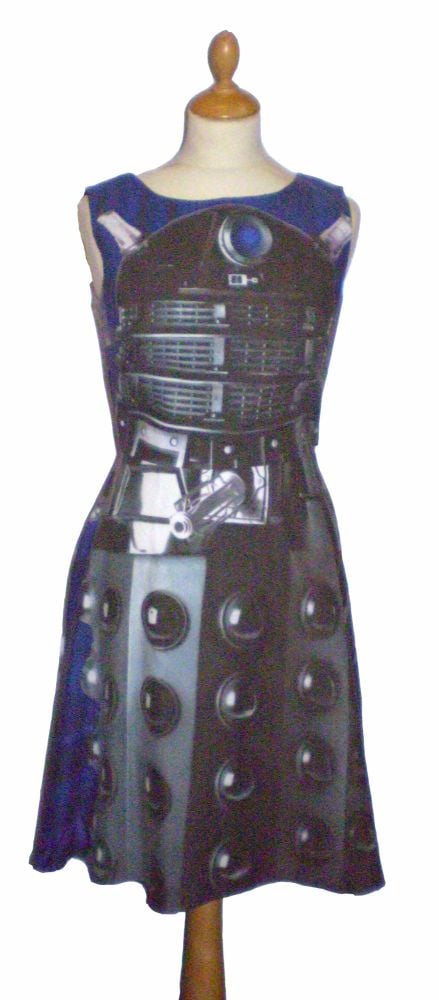 DR WHO BLACK DALEK DRESS (SIZES 10-12, 12-14, 14-16 & TO ORDER)