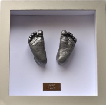 Framed Aluminium baby feet