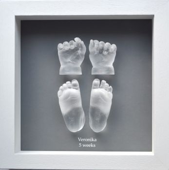  Crystal baby feet and hands framed 