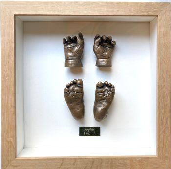 Hands and feet cast in Bronze resin