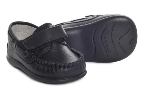 Boys Navy Leather Shoe 2625
