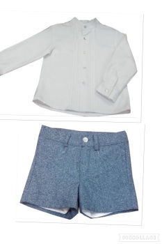   Boys Dolce Petit Blue and Rasberry Shorts Set