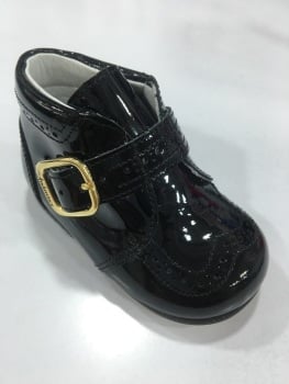 Boys Andanines Black Patent Boots