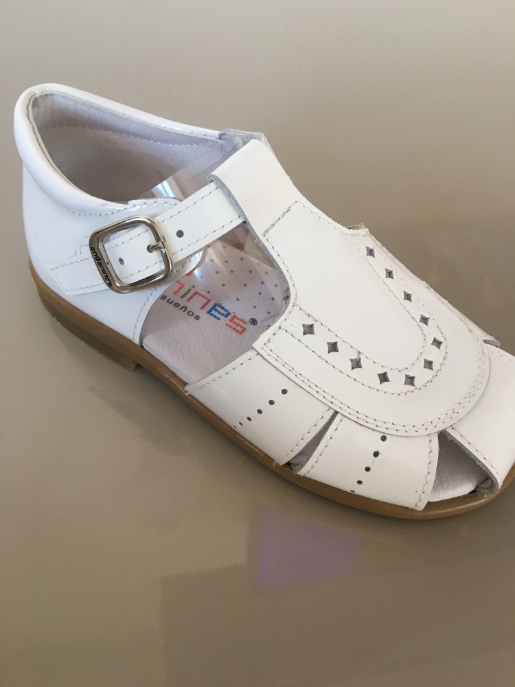 Boys Andanines Sandals White Patent