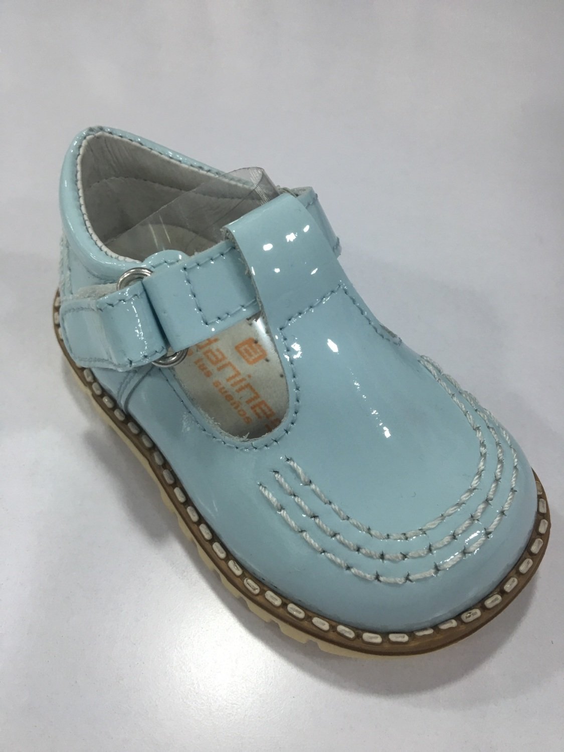 Boys Andanines Blue Patent Shoes