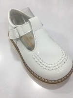 Boys Andanines White Patent Shoes 161297
