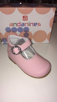 Girls Andanines Pink Patent Shoes 171822