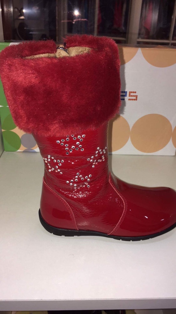 Girls Andanines Red Patent Boots