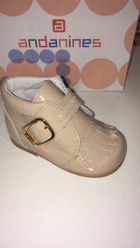Boys Andanines Camel Patent Shoes 172818