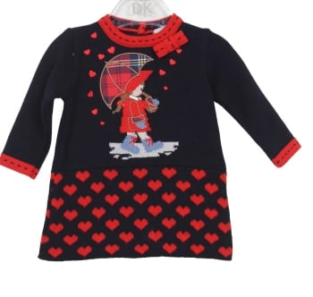     Girls Dr Kid Navy and Red Dress DK310