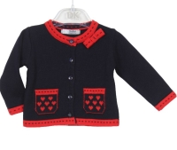     Girls Dr Kid Navy and Red Cardigan DK314