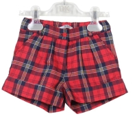 Boys Dr Kid Red Tartan Shorts DK416