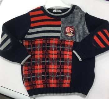     Boys Dr Kid Navy and Red Sweater DK609