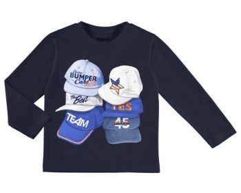        Boys Mayoral Mini Long Sleeved Top 3048 - Navy - Available in 8 years