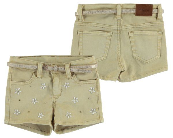 Girls Mayoral Mini Shorts 3206 - Ocher
