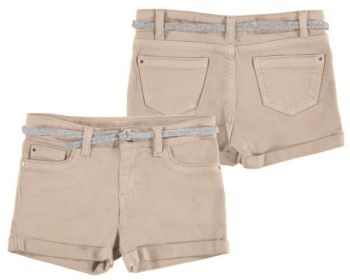        Girls Mayoral Junior Shorts and Belt 275 - Ocher - Available in 10 years
