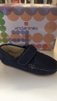 Boys Andanines Blue Leather Shoes 181661