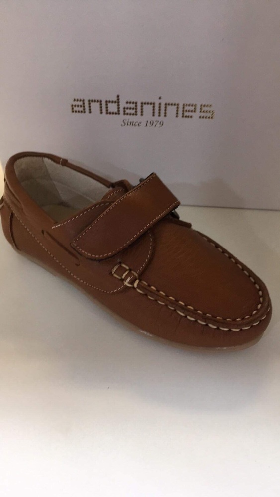 Boys Andanines Camel Leather Shoes