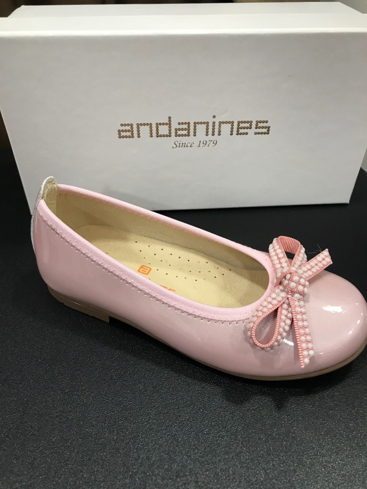 Girls Andanines Pearl Nude Shoes
