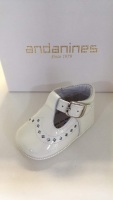  Boys Andanines Soft Sole Shoes 182893 - Cream