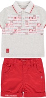 Boys Mitch & Son Summer Reds Collection Patrick Polo and Sonny Shorts Set  - Available in 12m and 18m