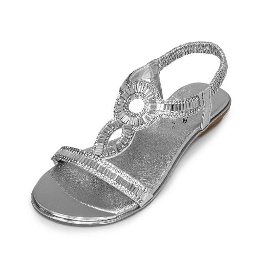 lunar silver sandals