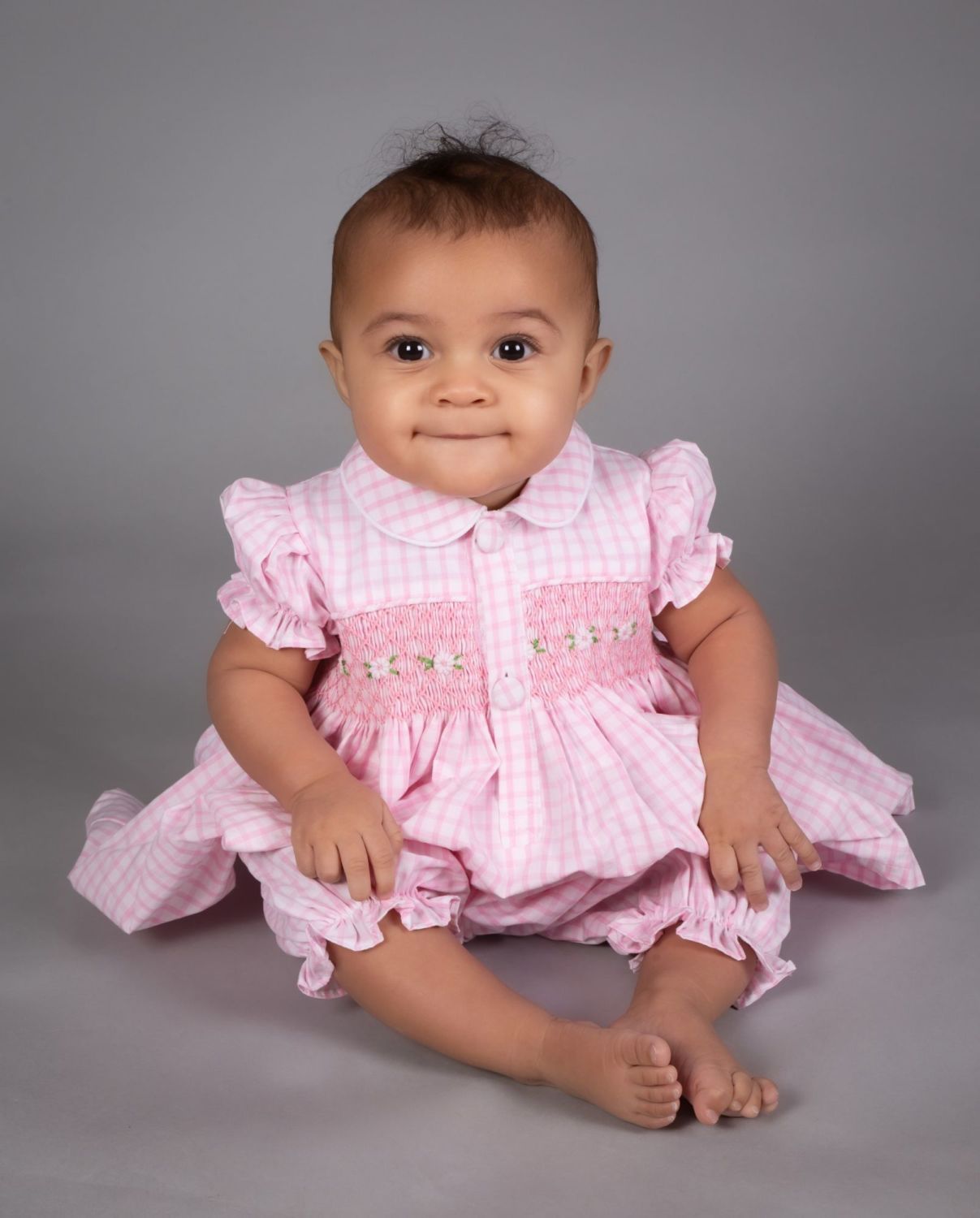 baby girl smocked pyjamas