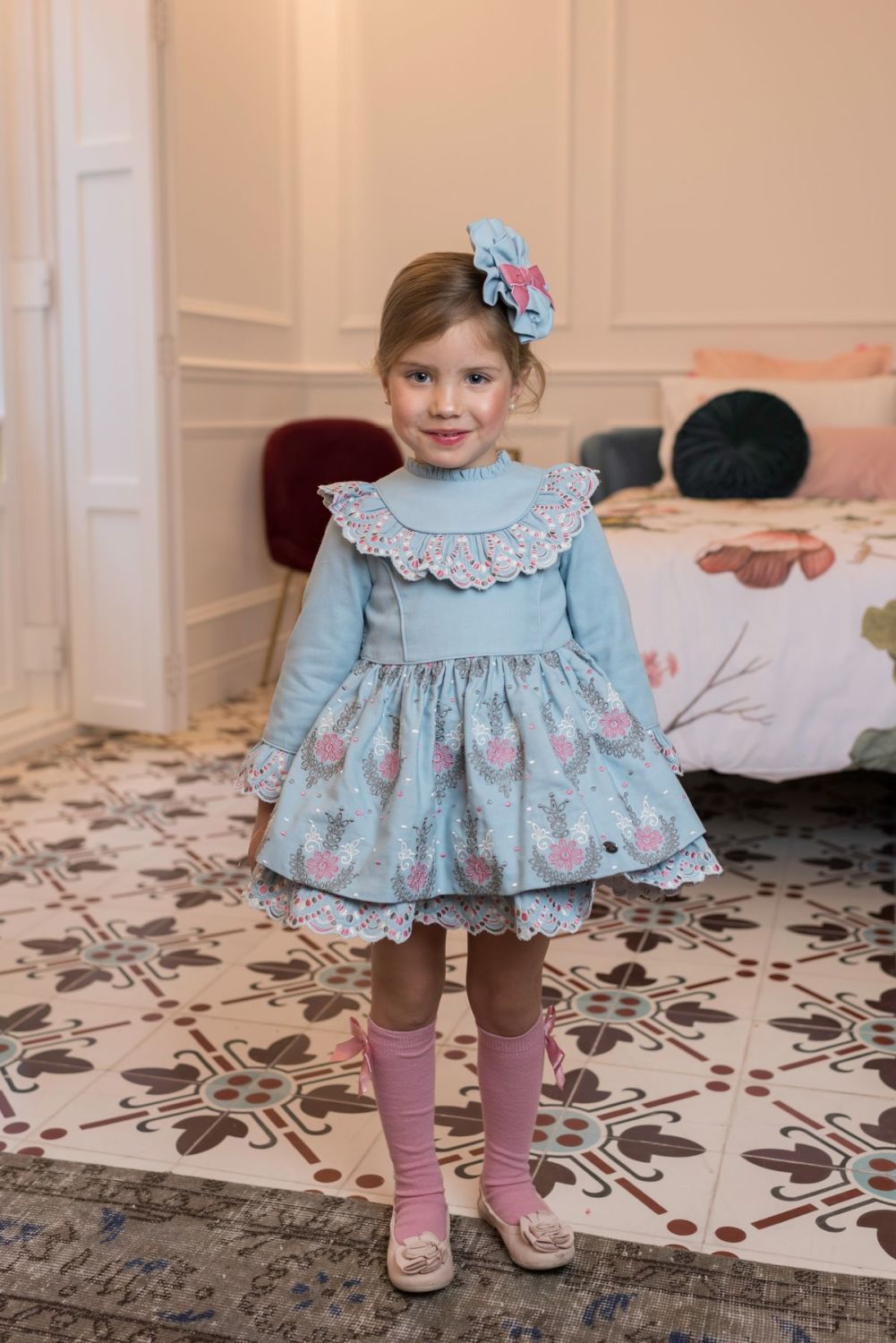 Dolce Petit Spring Summer Dolce Petit girl dress turquoise