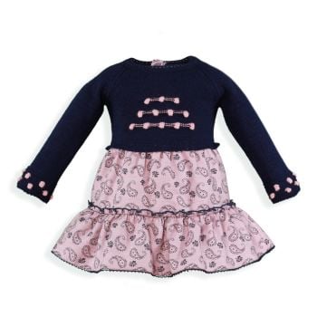        Girls Miranda Navy and Pink Dress 155 Available in 3m 6m and 30m