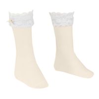        Girls Dolce Petit Socks - Cream
