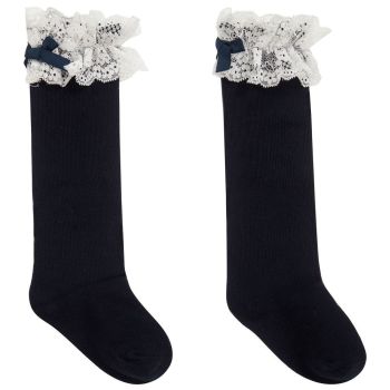        Girls Dolce Petit Socks - Navy