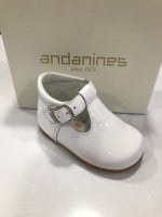 Boys Andanines White Patent Shoes 172817