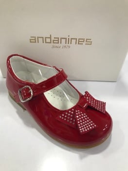 Girls Andanines Red Patent Shoes 171867