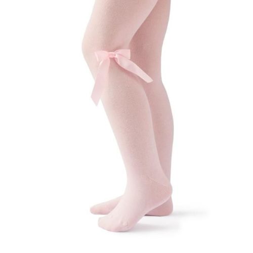 Girls Carlomagno Bow Tights - Pink