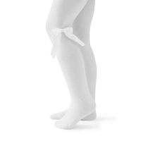 Girls Carlomagno Bow Tights - White