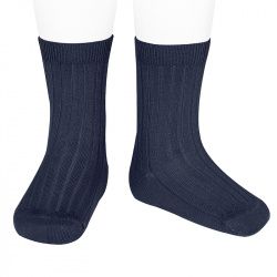 Condor Long Ribbed Socks - Navy